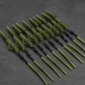 Heavy Duty Rubber Lead Clip Swivel Rig Kit for Carp Fishing, Night River Stillwater Rigs, Multiple Hook Link Connector Tackle Set with Essential Tools and Accessories