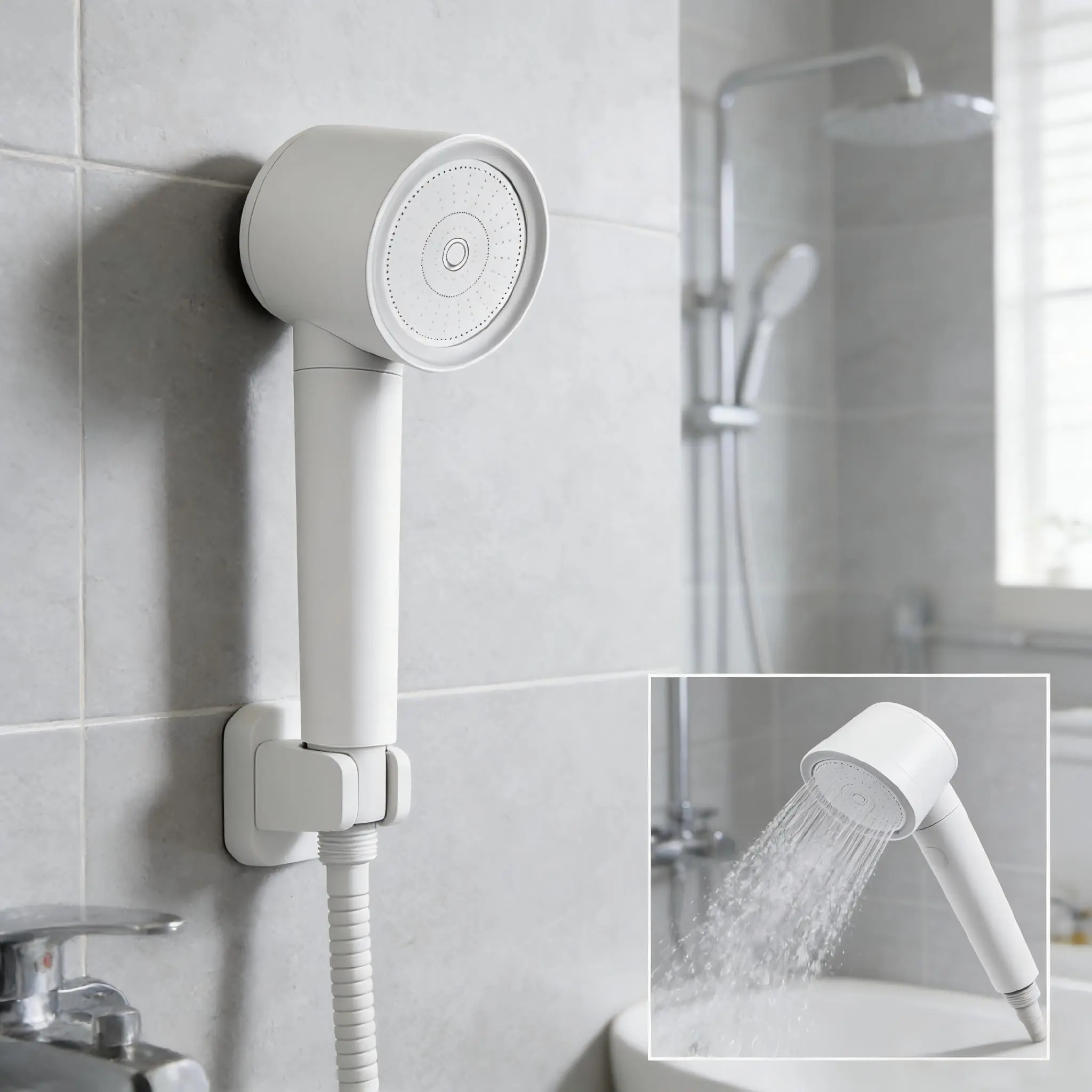 CELLE Shower Head，High-Pressure,Multiple Modes,detachable shower head,Water Softener Filters Beads for Hard Water -Remove ChlorinePower Wash, Shower Head with 1.5m Hose，Ideal Summer Shower Accessory Perfect Holiday Gift