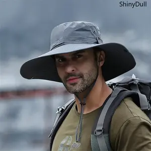 ShinyDull Men's Unisex Wide Brim Bucket Hat - Breathable UV Protection Sun Hat for Fishing Hiking & Mountaineering - Lightweight Comfortable Fit for Outdoor Activities - Durable & Travel Friendly