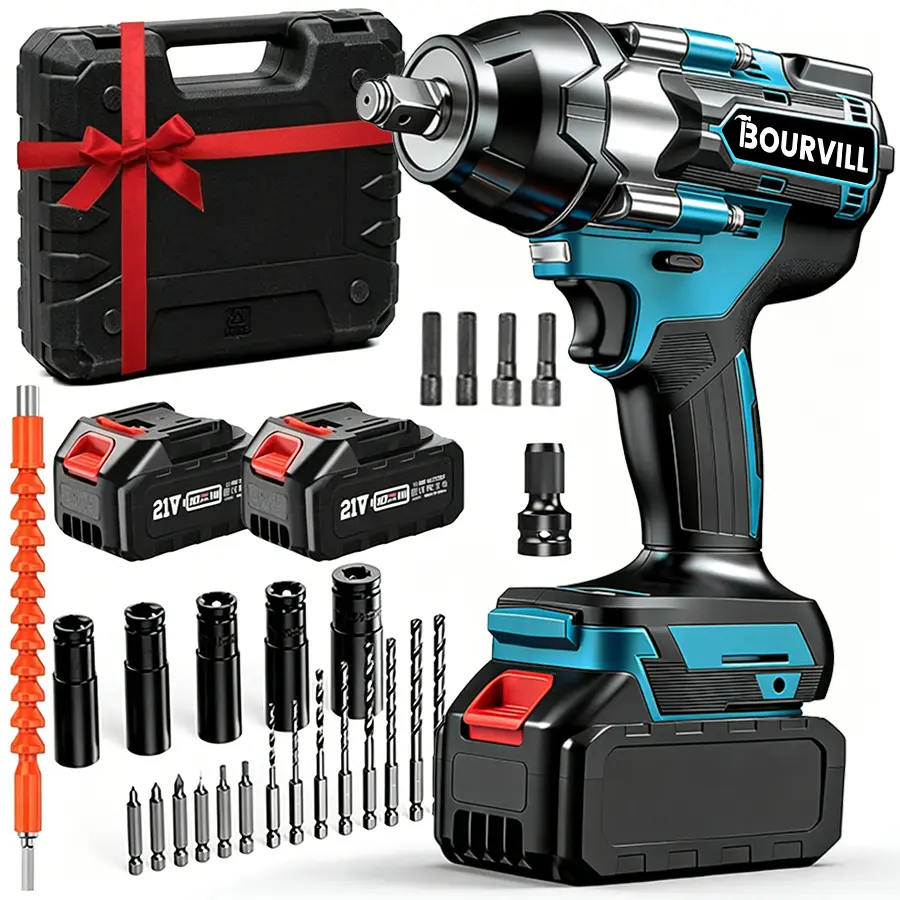 【SummerSale】3-in-1 Cordless Brushless Impact Wrench – 700N High Torque Power Tool Perfect for Car Repair, Home DIY & Construction