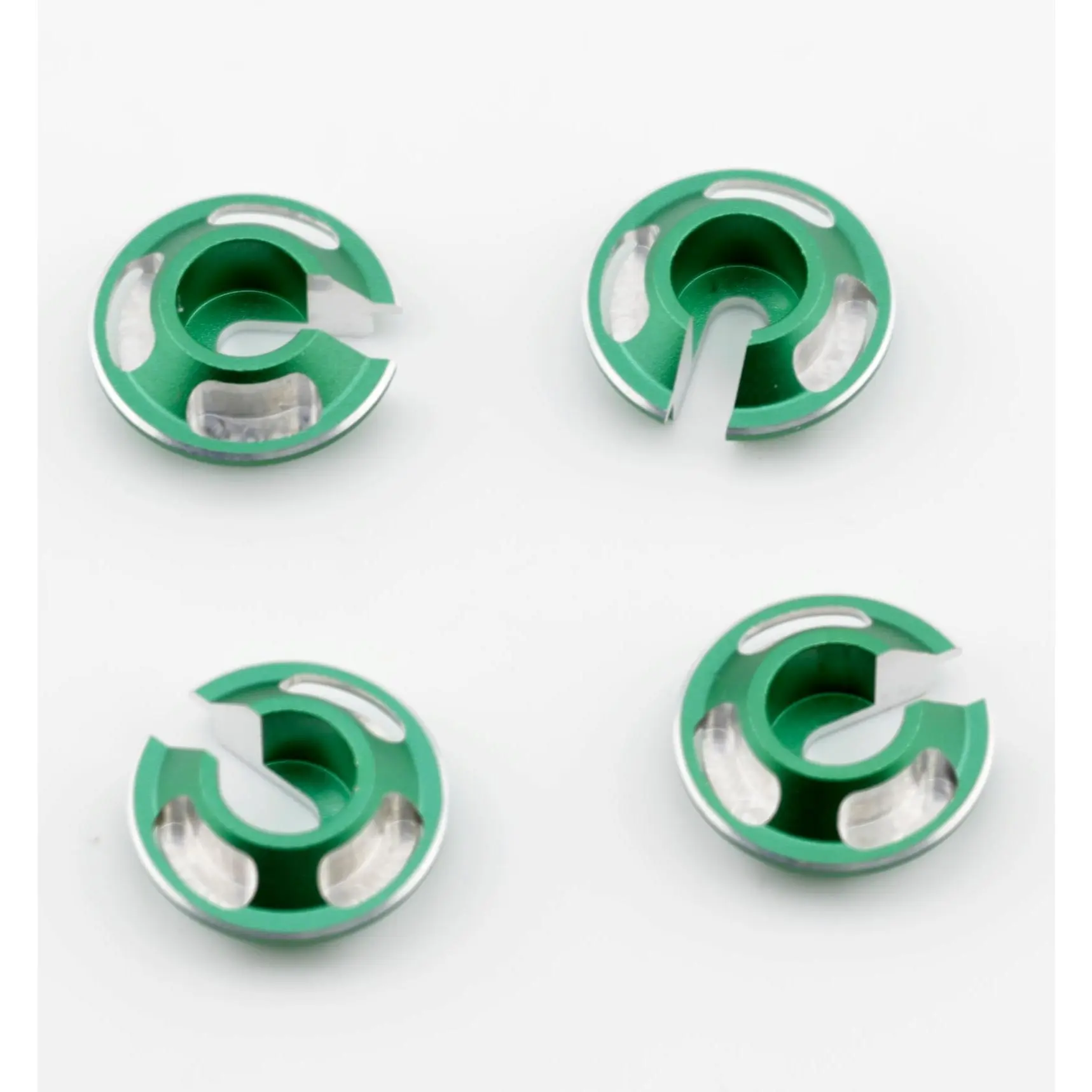 Powerhobby Aluminum Shock Spring Retainers Green (4) MST 2.5