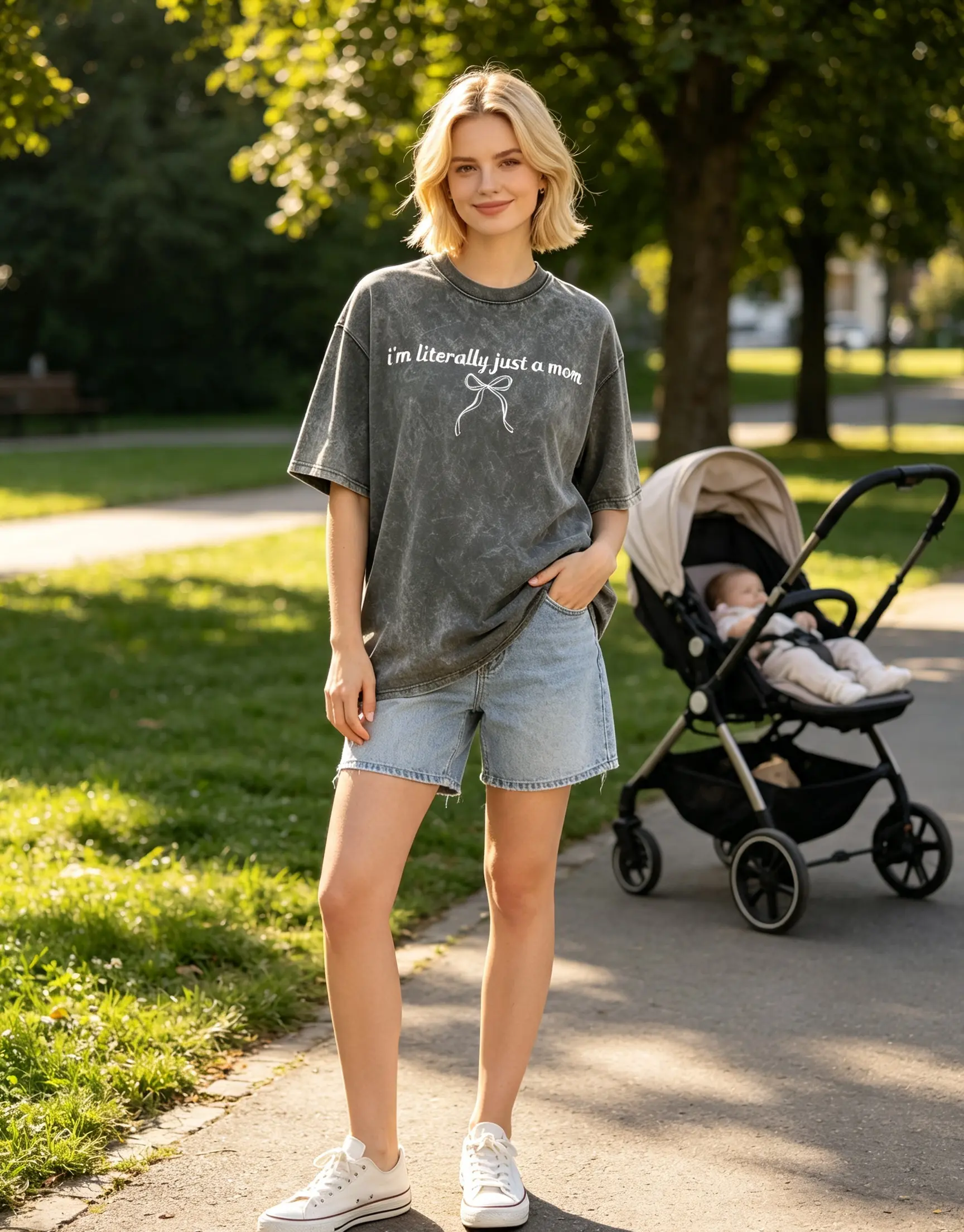 I’m Literally Just A Mom Shirt, Funny Mom Shirt, Mother’s Day Shirt, Funny Mom Gifts, Sarcastic Shirt for Women, Mom Gifts Graphics