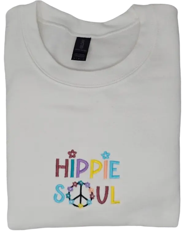 Hippie Soul Sweatshirt - Casual Wear with Embroidery, Ideal for Everyday Wear, Spring Outfit Embroidered Breathable Comfort sweatshirts Fabric Womenswear