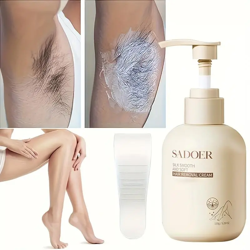Silks Smooth Hair Removal Cream, 150g, Gentle Depilatory Solution & Long-Lasting, easy hair removal, Quick Depilation for All Skin Types, Underarms, Legs, Intimate Areas, Men & Women, Body Hair Remover