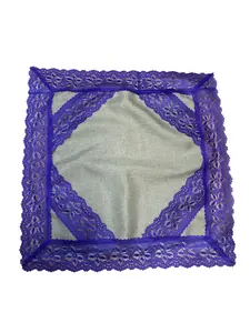 Sack cloth with Purple Lace 16"x 16"