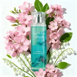 Zynii Cool White Musk Women's Body Mist Calming & Sensual Fragrances Cool Iris & Warm Amber, Clean Musk Base, Crisp & Sophisticated Fragrance Long-Lasting Moisturizing Formula Versatile for All Occasions