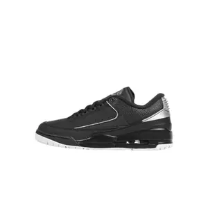 JORDAN 2/3 FD0383-001 Hybrid Sneakers Black Grey White Retro Basketball Shoes Lifestyle Streetwear Trainers Premium Leather Upper Cushioned Midsole Durable Rubber Outsole Air Jordan Classic Design Comfortable Everyday Wear Iconic Style