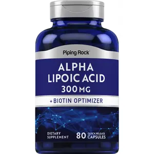 Piping Rock Alpha Lipoic Acid 300mg | Plus Biotin Optimizer | 80 Capsules | Non-GMO, Gluten Free Supplement