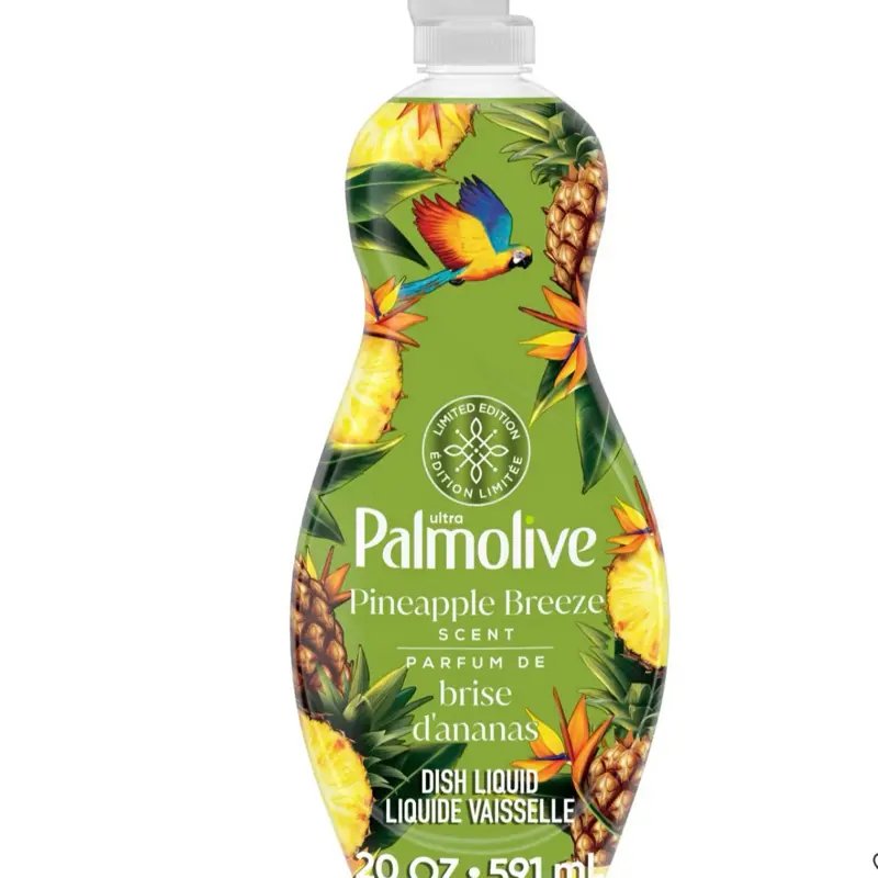 Palmolive Limited Edition Peach Blossom Dish Soap 20 oz - Orange Bottle with Floral Design Multi-Purpose Antibacterial Household Flower