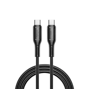 【Fast Charging】USB-C to USB-C Cable 3.2ft, 60W - Soft, Braided, Flexible Fast Charging Cable, Type C Charger Cord for iPhone 17, iPhone 16, Galaxy S25, Pixel 9, MacBook, iPad Pro, & More - Black