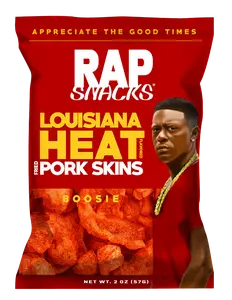 Rap Snacks Boosie Louisiana Heat Fried Pork Skins (1.75oz) (12 bags)