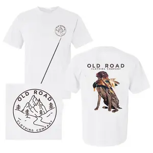 German Wirehaired Dog Mens Bird Hunting Graphic T-Shirt, Old Road Shirt. Gift For Him and For Her transfemclothing