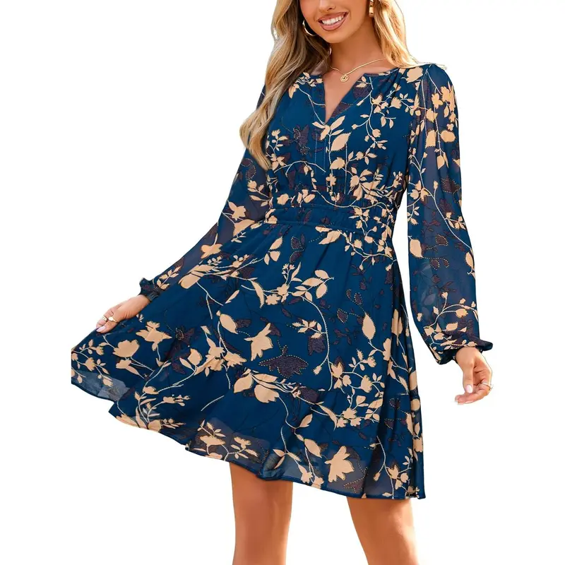 white christmas dresses Red Floral Cotton Mini Dress - Floral Dresses main image 0