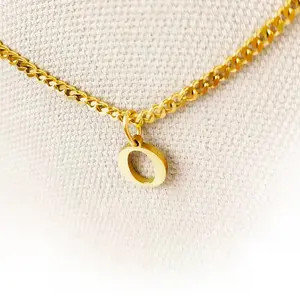 Initial Letter A-Z Necklace for Men, Boys and Women, Stainless Steel Cuban Chain Alphabet Pendant Necklace, Capital Letter Necklace, Men's Jewelry Gift, Buy 1 Get 2