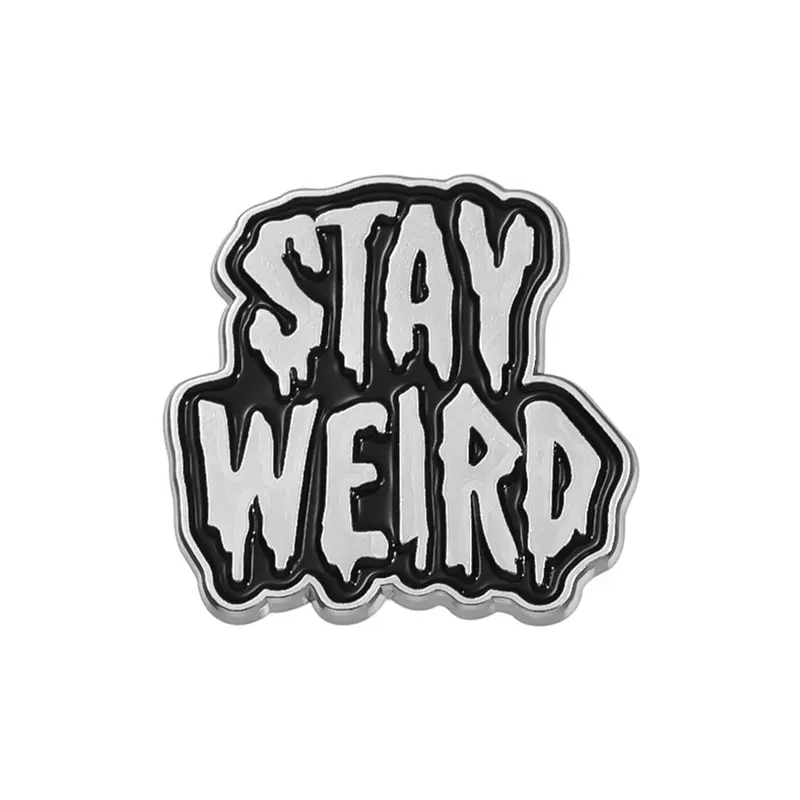 Stay Weird Letter Design Brooch, Cute Fashion Alloy Badge for Daily & Backpack & Hat Decor, Trendy All-match Accessories for Birthday Gift, Metal Pin, Brooch Pin Clip