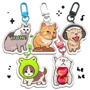 Cat Meme Keychains, Funny Cute Gifts