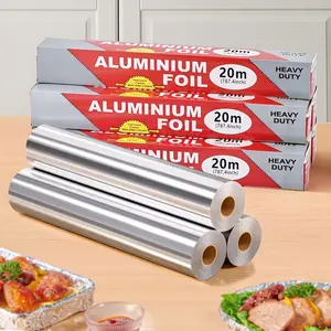 Premium thickened aluminum foil roll, Aluminum foil food covers, 393.7/787.4 inches long, multi-layer heat-resistant, suitable for baking, barbecue and cooking, suitable for home and outdoor use, an essential tool for kitchen baking