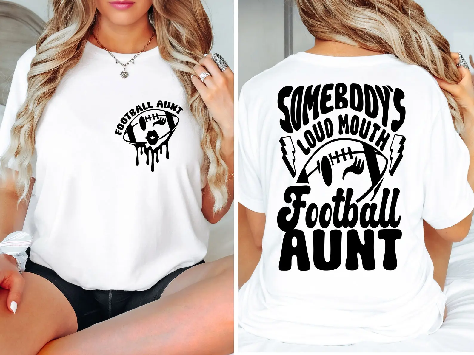 Somebody's loud mouth Football Aunt Shirt, Football Aunt Shirt, Football Shirt, Aunt Shirt, Sports Aunt Shirt, Aunt shirt, Football Aunt