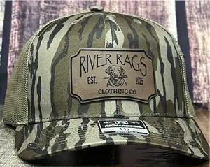 River Rags Clothing Co Trucker Richardson 112 Mossy Oak Bottomlands Camo Loden Retriever Patch Snapback Hat Adjustable Unisex