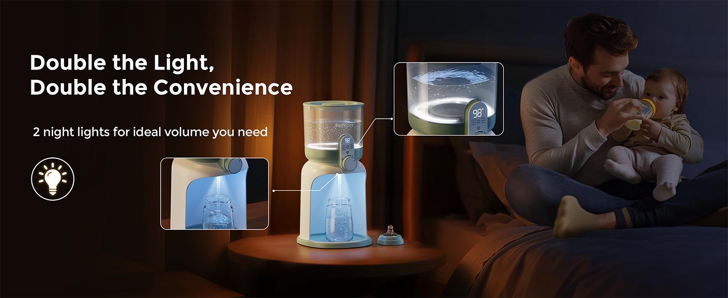 Momcozy Instant Baby Bottle Warmer,Water Warmer for Making Baby Formula,57oz Capacity, Formula Dispenser with 6 Temp Options, Breastfeeding Essentials