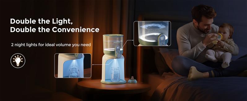 Momcozy Instant Baby Bottle Warmer,Water Warmer for Making Baby Formula,57oz Capacity, Formula Dispenser with 6 Temp Options, Breastfeeding Essentials