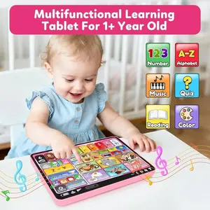 Baby Learning Machine, Reversible Language English French Spanish, Early Education Point-And-Read Tablet, Kids Toy Gift