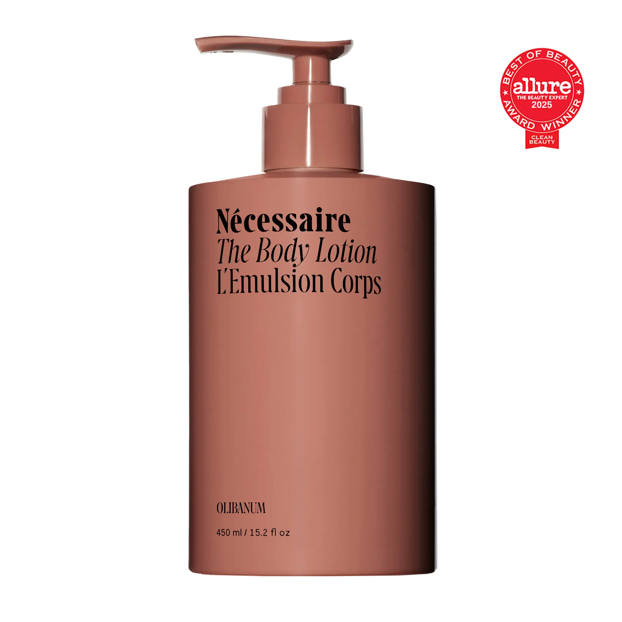 Nécessaire The Body Lotion with Pump. Multi-Peptide Firming Lotion to Moisturize, Firm, Strengthen. 2.5% Niacinamide, Vitamin C/E + Omega 6/9. 450ml / 15.2 fl oz