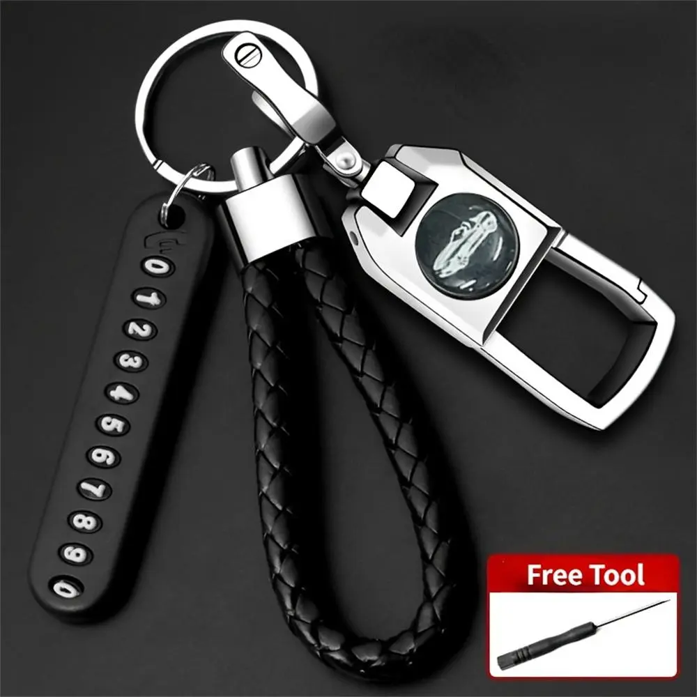 Car Key Keychain, Key Fob, Car Key Keychain with Phone Number, Anti-lost Phone Number Motorcycle Keychain, Universal Car Key Accessories, Car Key Chains
