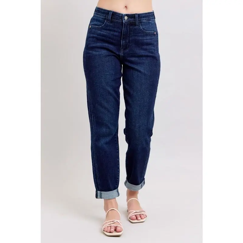 Judy Blue Full Size High Waist Boyfriend Jeans Plus Size Basic Comfort