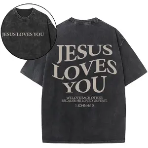 Jesus Loves You Chirtsian Washed T-Shirt