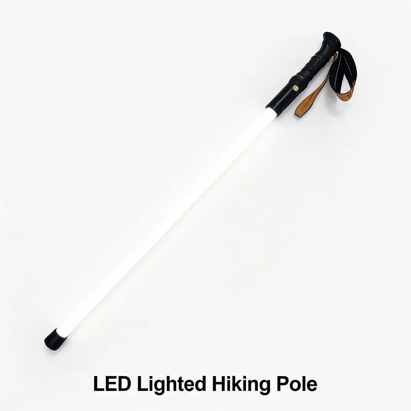 Glow Trekking Hiking Pole 8-Hour Ultra Long Luminescence for Night Hiking Camping Mountaineering Backpacking Outdoor Safety Stick LED Lighted