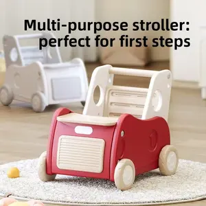 Baby Push Walker, 2-in-1 Car Design Toddler Activity Stroller with Storage, Sturdy & Safe, Indoor Walking & Play Use, Must-Have for Baby’s First Steps & Birthday Gift ﻿