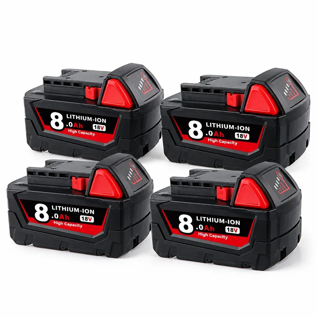 Replacement Battery for Milwaukee M18 8.0Ah 18V — Upgraded for Extended Runtime, Compatible with 48-11-1850 48-11-1852 48-11-1860 48-11-1862, Engineered for M18 Cordless Tools