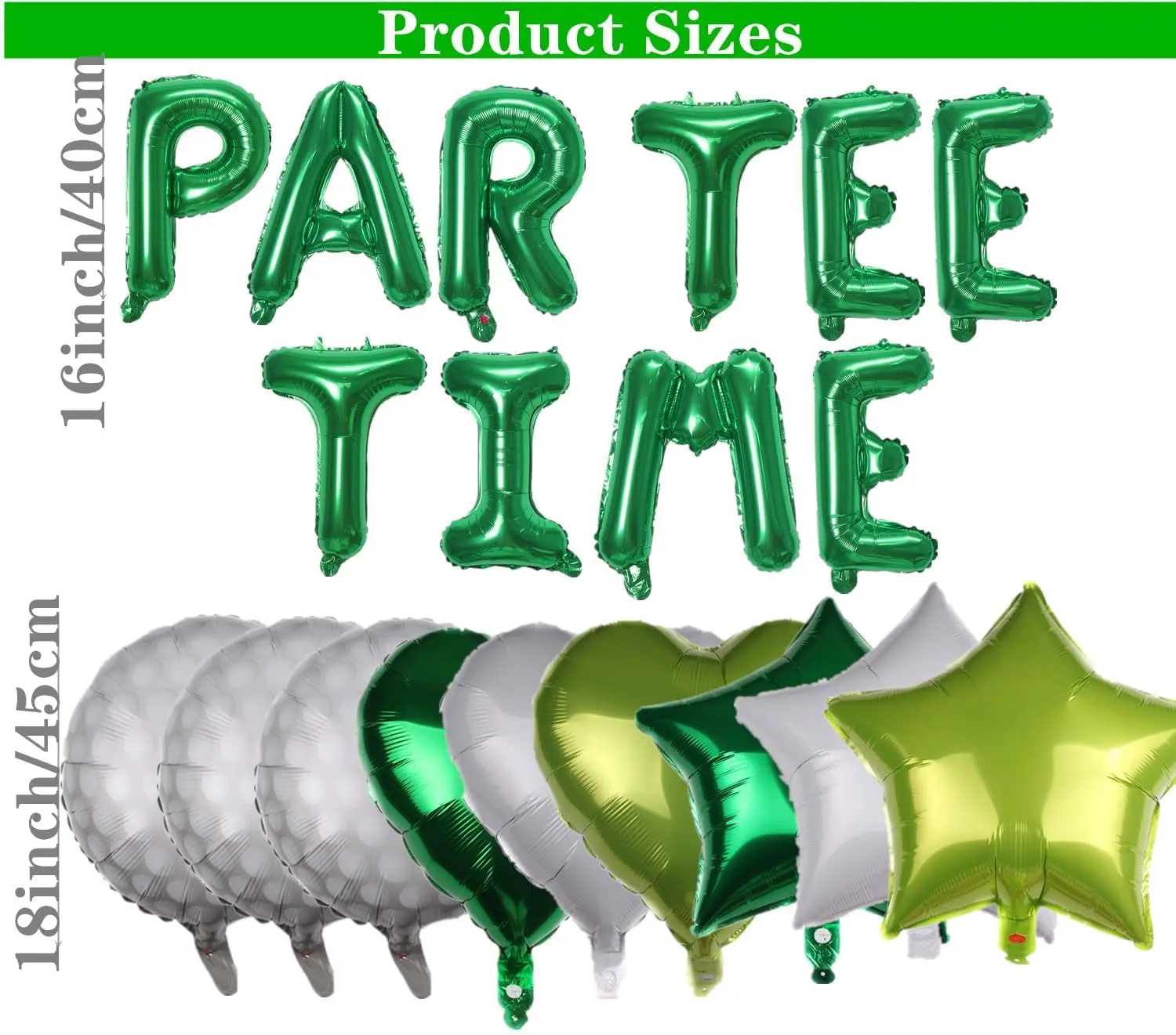 Partee Time Golf Party Decorations Golf Balloons Banner Men Boys Party Balloons Decoration Sport Themed Party Supplies Green Balloons for Birthday Retirement Party - Home Improvement.