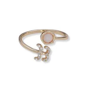 Aquarius Opal Stone Gold Ring
