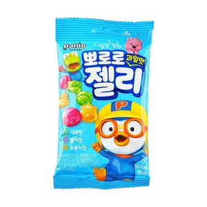 PALDO Korean Fruit Flavored Gummy Candy - Apple Strawberry Orange Mix, Chewy QQ Jelly Snacks 53g