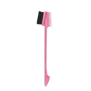 Random Colors, 1 Pack, Double Sided Edge Control Hair Brush Professional Edge Control Hair Brush Comb