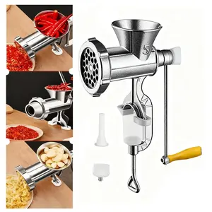homemade burger Small meat grinder Manual Cast Iron Meat Grinder | Heavy-Duty Sausage Maker for Homemade Burgers & Ground Beef Grain Mill Grater Ergonomic Chicken Shredder Tool