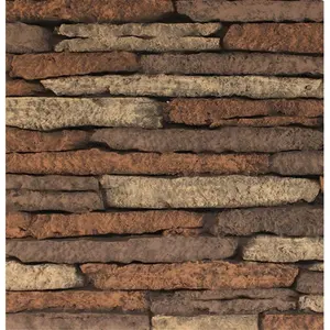 212 MAIN Empire Stacked Limestone Refractory Liner Set - Ceramic Fiber Firebox Liner, Heat-Resistant, Masonry-Look Design, Smoke-Marked Detail