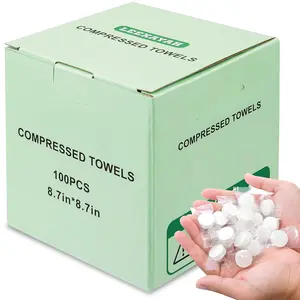 100 count Portable Compressed Towel Tablets, Disposable Travel Wet Towel, For , Outdoor  & Beauty