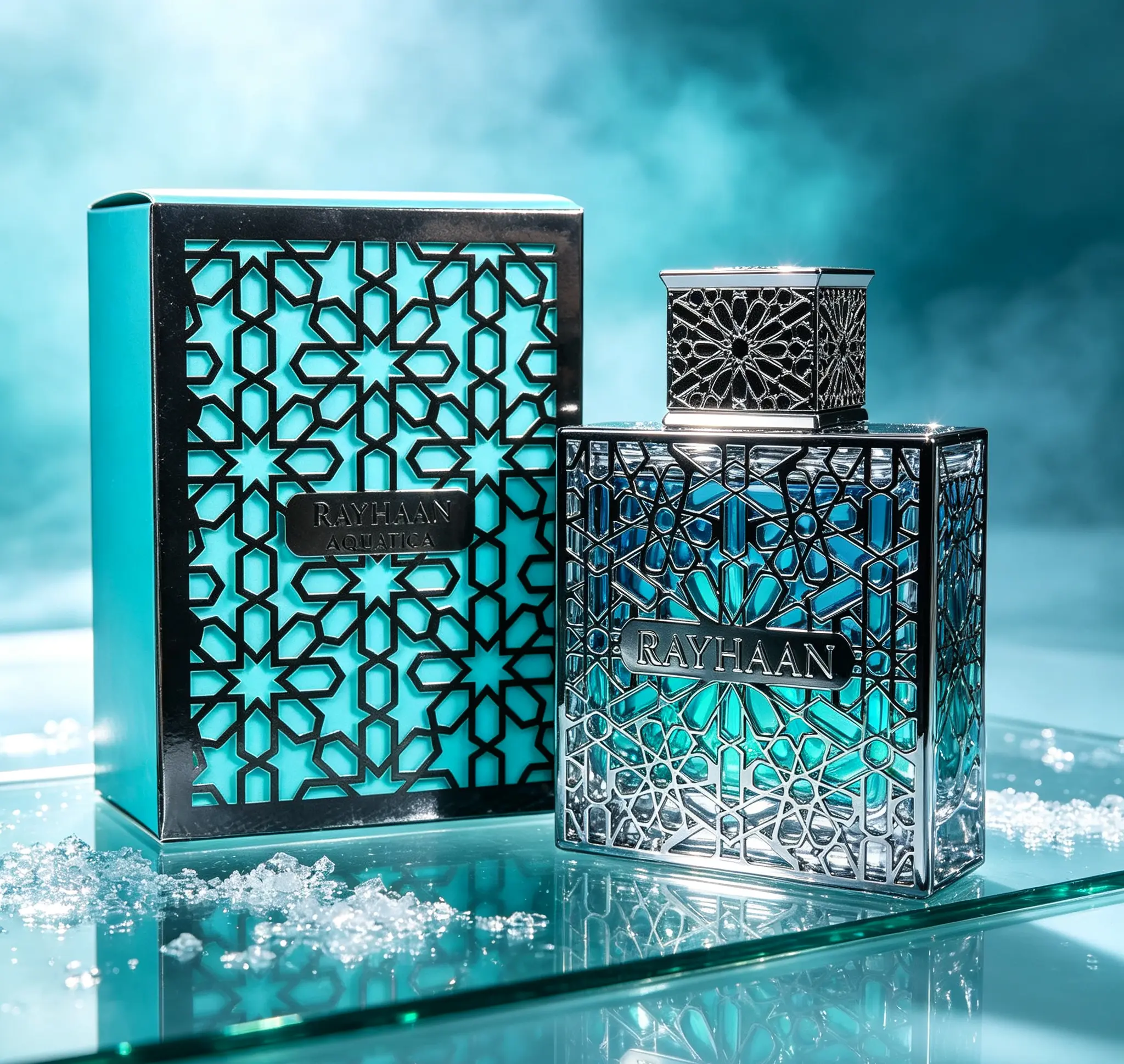 Rayhaan Aquatica Eau de Parfum Spray 3.4oz 100ml Long Lasting Men’s Fragrance, Crisp Fresh Marine Citrus Clean Scent, Daily Signature Cologne for Work Travel & Outdoor Occasions