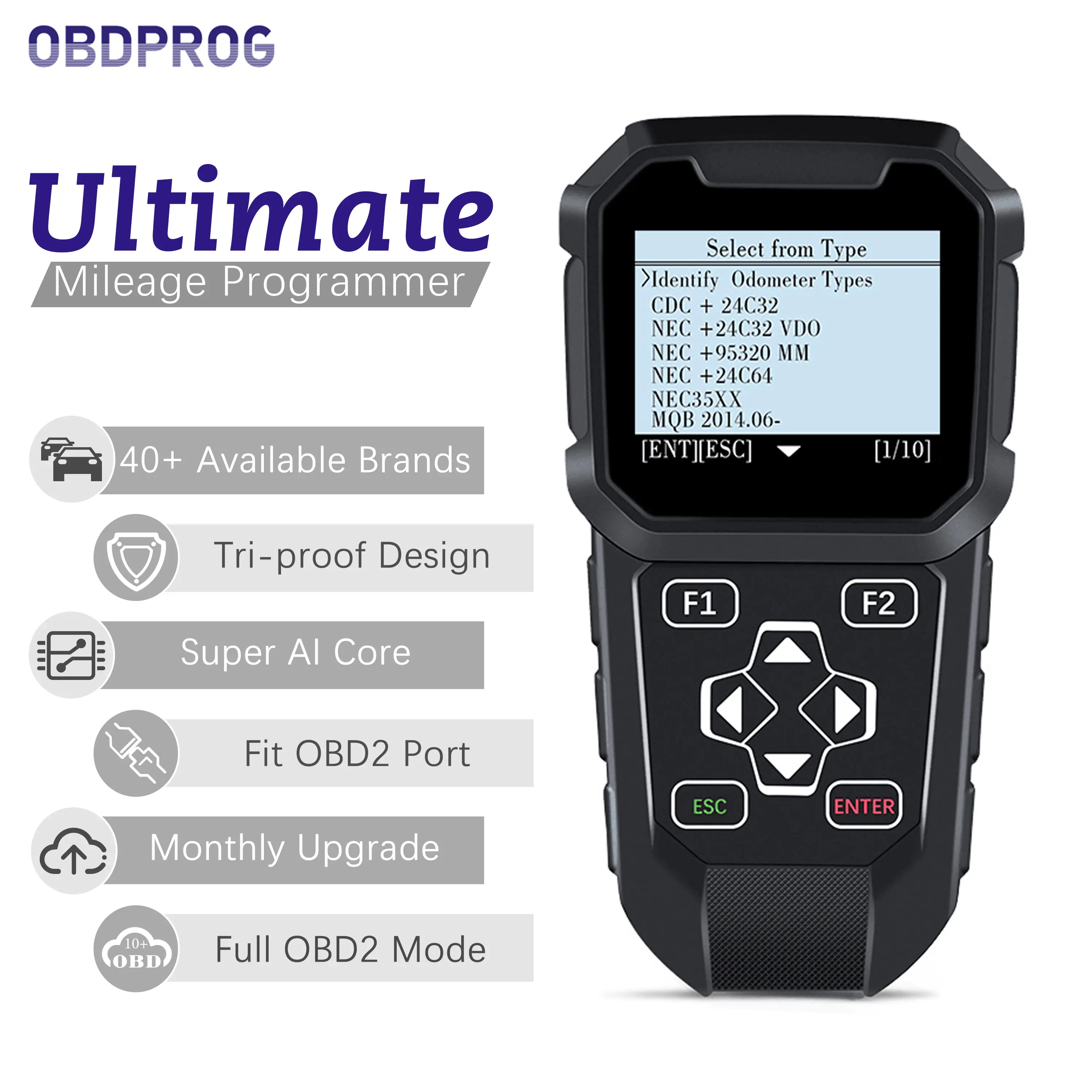 OBDPROG MT401 Cluster Correction Tool OBD2 Scanner Cluster Adjust Diagnose Cluster Reset Diagnostic Tools Cluster Calibration Automotive
