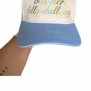 Out here dilly dallying embroidered hat