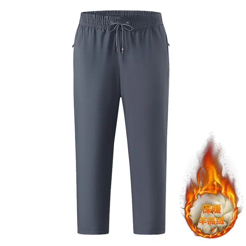 Cotton pants   gray straight and simple