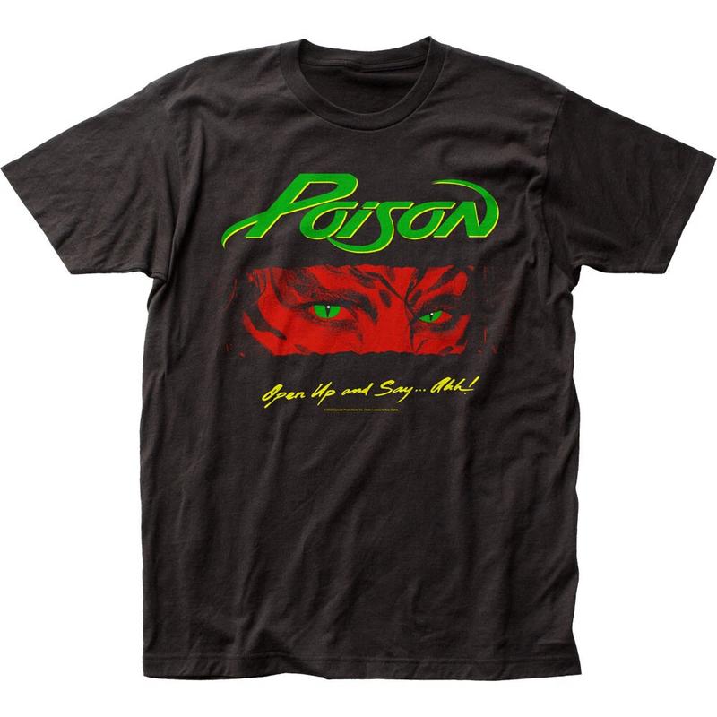 Poison Open Up And Say Ahh T-Shirt Rock And Roll Music Clasic Band Black, Music 90s Graphic Tee, Gift for Fan Shirt Streetwear