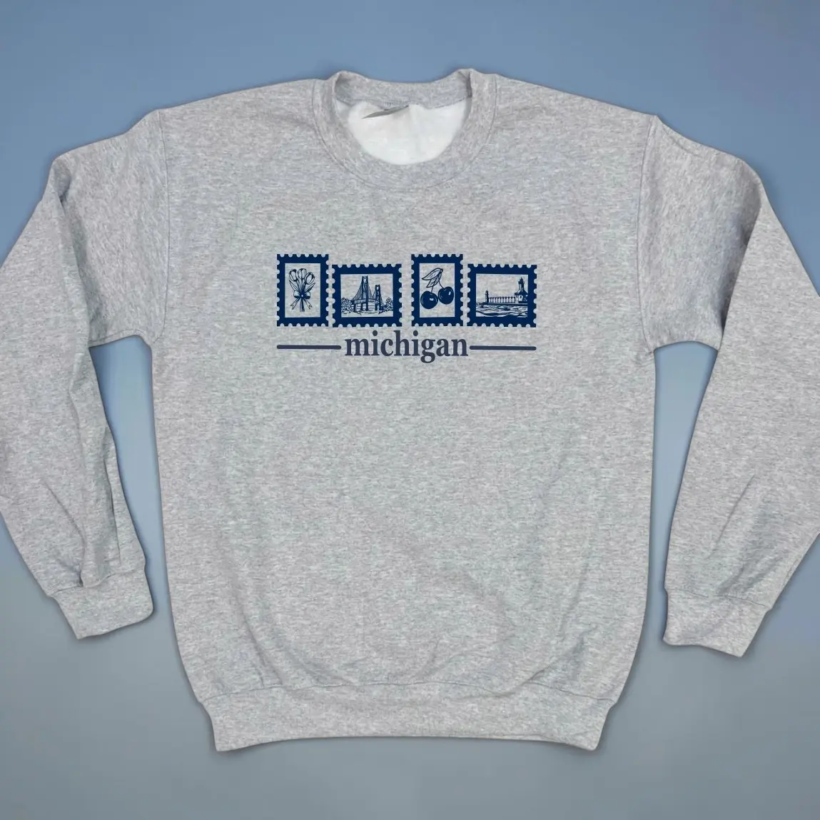 Michigan Stamps crewneck Sweatshirt