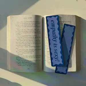 empathy is sexy bookmark (blue) - 2x8in decorative bookmark - book accessories