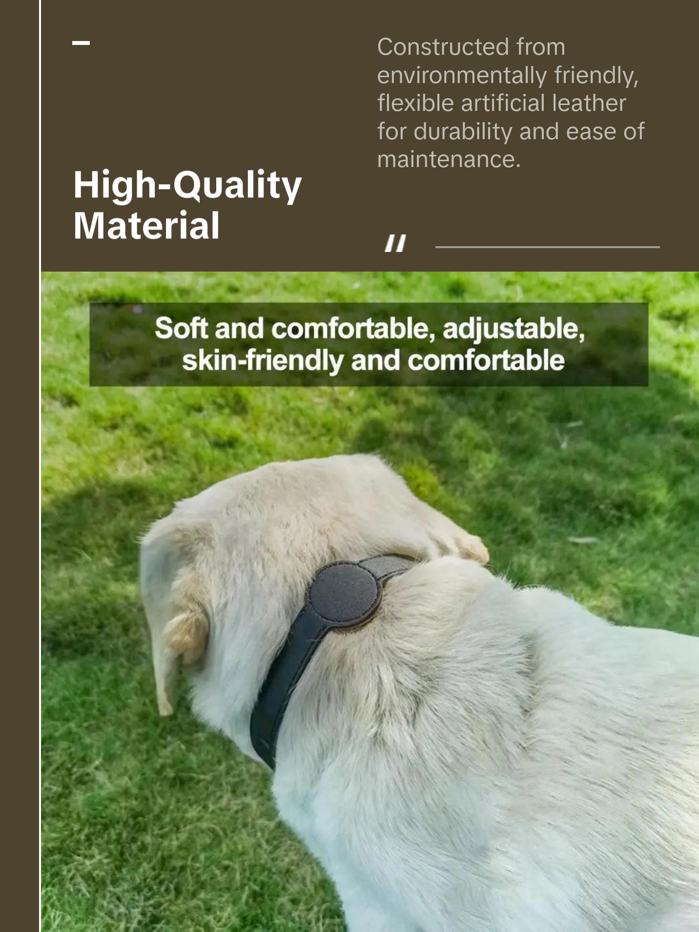 Collar Waterproof Faux Leather Pet Collar with Gps