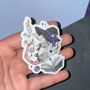Possum Coven Sticker | Witchcraft Possum Sticker, E-Reader Kindle Sticker, Trash Cat Sticker, Spooky Cute Vibes, Magic Opossum Sticker