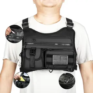 Chest Bag for Running, Hiking & EDC | Lightweight Vest with Multi-Pocket Storage